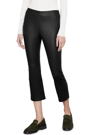 Vince Crop Flare Leather Pants in at Nordstrom, Size X-Small