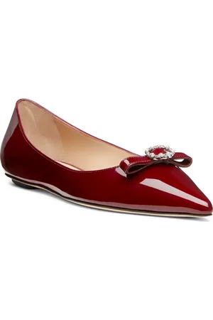 Stuart Weitzman Diana Bow Pointed Toe Flat in at Nordstrom, Size 9