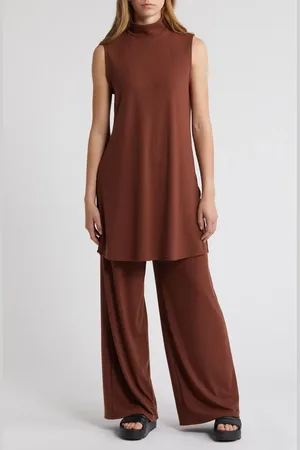 Dressed in Lala Gigi Rib Sleeveless Top & Wide Leg Pants in at Nordstrom, Size Small