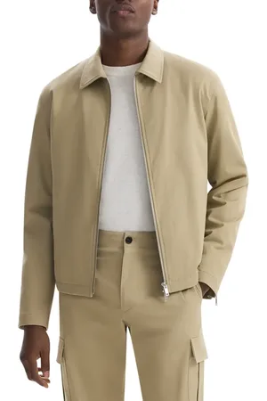 THEORY Cotton Twill Zip Cuff Bomber Jacket in at Nordstrom, Size Large