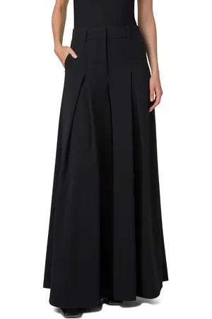 AKRIS Fiorello Pleated Wool Blend Palazzo Pants in at Nordstrom, Size 8