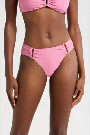 PQ Swim Metallic Bikini Bottoms in at Nordstrom, Size Large