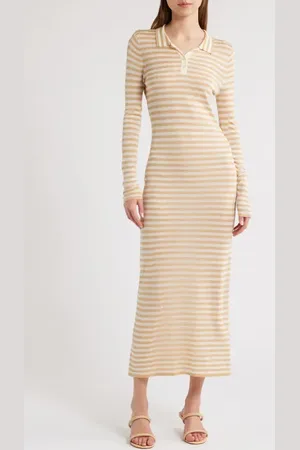 WAYF Colette Stripe Long Sleeve Knit Dress in at Nordstrom, Size Medium