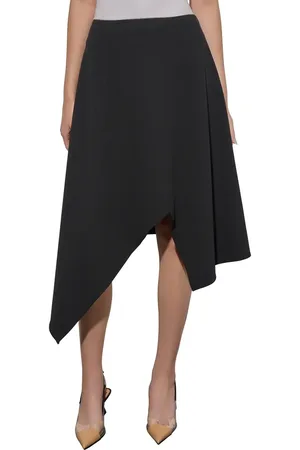 Ming Wang Deco Crepe Asymmetric Skirt in at Nordstrom, Size Small