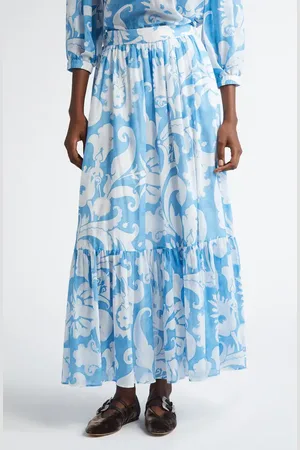 Etro Watercolor Paisley Cotton Maxi Skirt in at Nordstrom, Size 4 Us