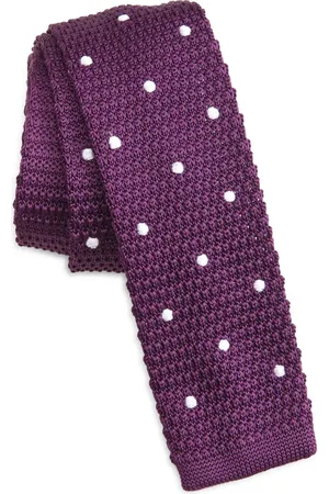 CLIFTON WILSON Polka Dot Knit Silk Tie at Nordstrom