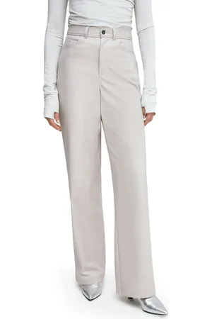 Marcella Julien High Waist Faux Leather Wide Leg Pants in at Nordstrom, Size X-Small