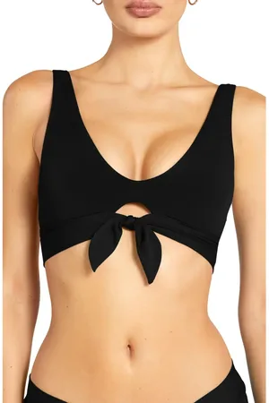 Robin Piccone Ava Knot Front Bikini Top in at Nordstrom, Size X-Small