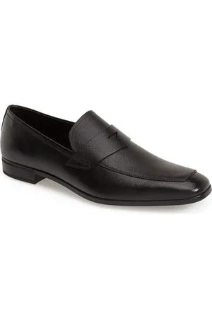 Prada Saffiano Leather Penny Loafer in at Nordstrom, Size 12Us