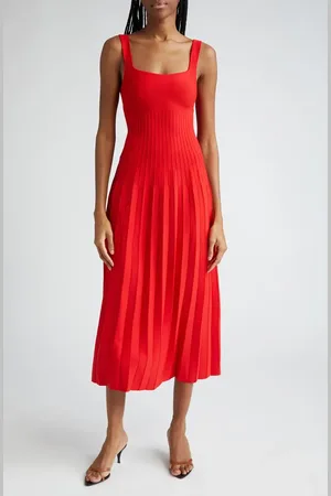 Staud Ellison Pleat Effect Sweater Dress in at Nordstrom, Size X-Large