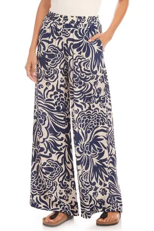 Karen Kane Paisley Print Wide Leg Pants in at Nordstrom, Size X-Small