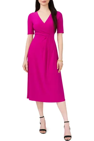 Chaussmoi Faux Wrap Midi Dress in at Nordstrom, Size Small