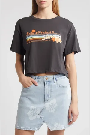 Rip Curl Sunset Crop Cotton Jersey Graphic T-Shirt in at Nordstrom, Size Large