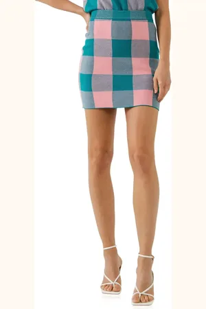 ENGLISH FACTORY Check Miniskirt in at Nordstrom, Size X-Small