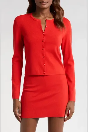 WAYF Carly Rib Cardigan in at Nordstrom, Size X-Large
