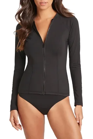 SEA LEVEL Zip Long Sleeve Rashguard Top in at Nordstrom, Size 4 Us