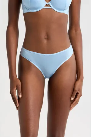 Savage X Fenty Microfiber Metallic Thong Panty in at Nordstrom, Size Large