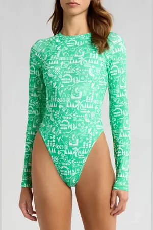 Kulani Kinis Cutout Long Sleeve One-Piece Swimsuit in at Nordstrom, Size Medium