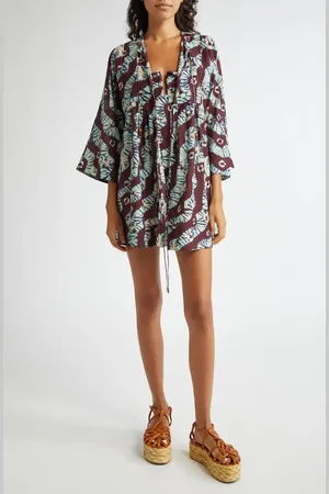 ULLA JOHNSON Rainn Cotton Blend Cover-Up Dress in at Nordstrom, Size Medium