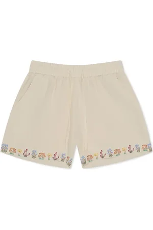 MAVRANS Embroidered Organic Cotton Drawstring Sorts in at Nordstrom, Size Small