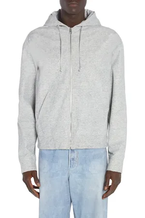 Bottega Veneta Heather Print Leather Zip Hoodie in at Nordstrom, Size Small