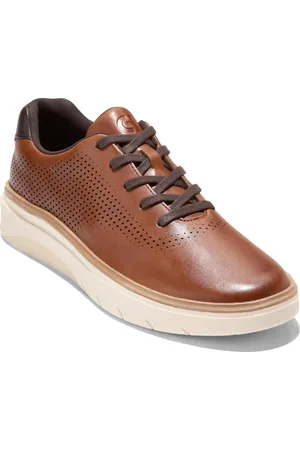 Cole Haan GrandPro Featherarc Laser Sneaker in British Tan /Ivory /Angora at Nordstrom, Size 8.5