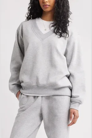 BP. Oversize V-Neck Sweatshirt in at Nordstrom, Size Medium