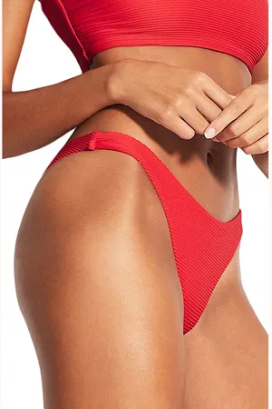 Seafolly High Cut Bikini Bottoms in at Nordstrom, Size 6 Us