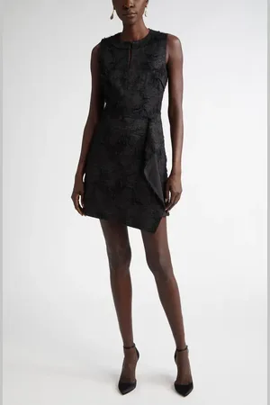 Jason Wu Asymmetric Frayed Jacquard Minidress in at Nordstrom, Size 6