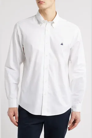 Brooks Brothers Regular Fit Solid Stretch Cotton Button-Down Shirt at Nordstrom, Size Small