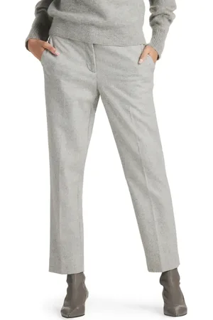 ST. JOHN Melange Stretch Wool Flannel Pants in at Nordstrom, Size 10