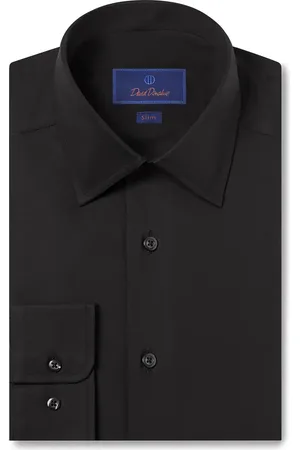 David Donahue Slim Fit Cotton Twill Dress Shirt in at Nordstrom, Size 14.5 - 32