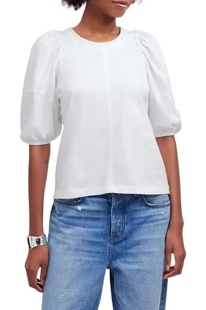 Madewell Puff Sleeve Cotton T-Shirt in at Nordstrom, Size X-Small