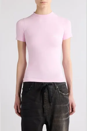 Balenciaga Logo Fitted Stretch Cotton T-Shirt in at Nordstrom, Size Small