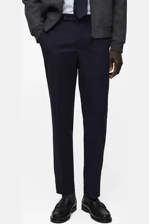 MANGO Slim Fit Flat Front Brushed Twill Pants in at Nordstrom, Size 32