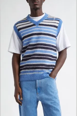 Marni Stripe Brushed Mohair Blend Sweater Vest in at Nordstrom, Size 40 Us