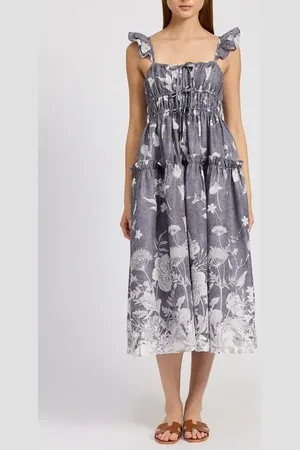 En Saison Sydney Floral Tiered Midi Sundress in at Nordstrom, Size X-Small