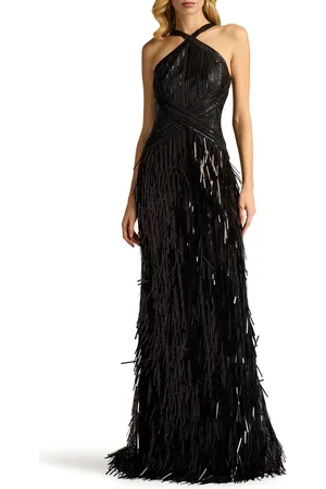 Tadashi Shoji Sequin & Tassel Detail Gown in at Nordstrom, Size 12