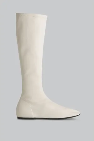 CO Round Toe Knee High Bootie in Lambskin in at Nordstrom, Size 39.5