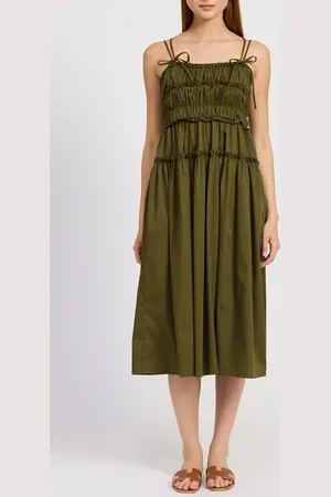En Saison Marianne Cotton Blend Midi Sundress in at Nordstrom, Size Small
