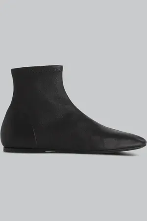 CO Round Toe Sock Bootie in Lambskin in at Nordstrom, Size 39.5