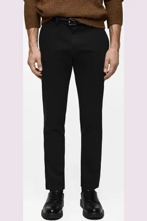 MANGO Slim Fit Flat Front Cotton Stretch Twill Chinos in at Nordstrom, Size 30