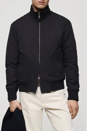 MANGO Water Repellent Quilted Bomber Jacket in at Nordstrom, Size Large