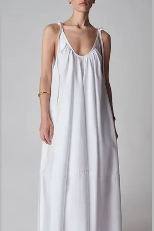 CO Gathered Halter Dress in tton Poplin - at Nordstrom, Size X-Large