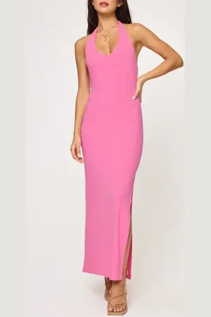 L*Space Skye Halter Rib Cover-Up Maxi Dress in at Nordstrom, Size Medium