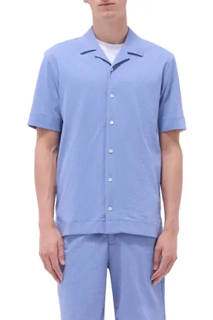 Bugatchi Camp Collar Short Sleeve Button-Up Shirt in at Nordstrom, Size Medium