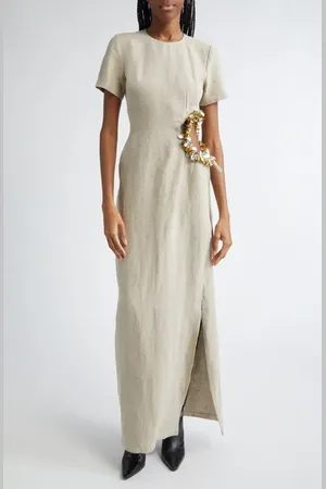 Diotima Seaford Cutout Waist Linen Dress in at Nordstrom, Size 4