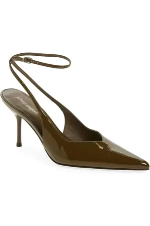 Jeffrey Campbell Executive Ankle Strap Pointed Toe Slingback Pump in at Nordstrom, Size 5