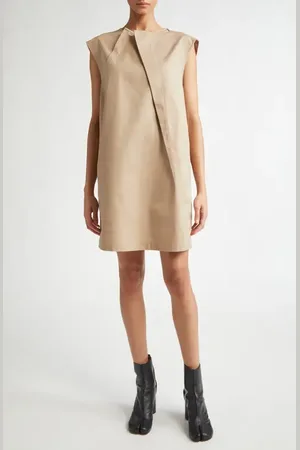Maison Margiela Pleated Cotton Gabardine Minidress in at Nordstrom, Size 8 Us