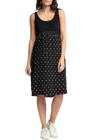 Séraphine Mixed Media Maternity/Nursing Dress in at Nordstrom, Size 4